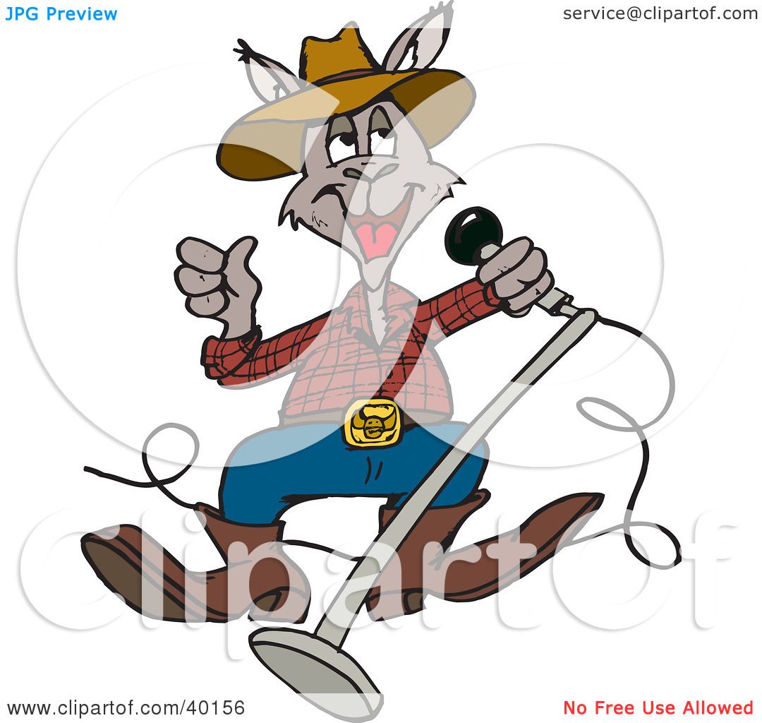 1080x1024 Clipart Illustration Of Country Singer Kangaroo Dancing