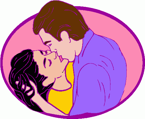 490x403 Couple Kissing Clipart