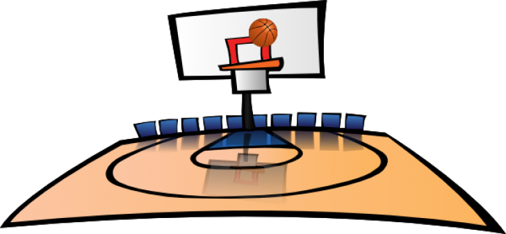 728x337 Clip Art Basketball Court