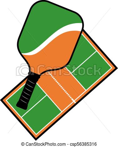 378x470 Creative Design Of Pickleball Racket And Court Vector Clip Art