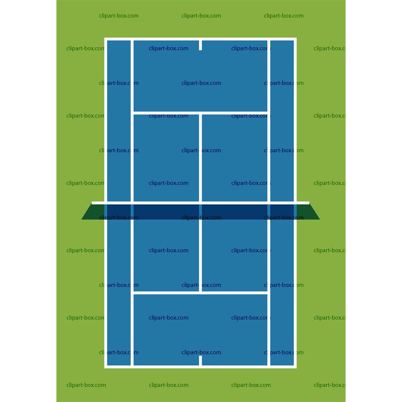 800x800 Tennis Court Clipart 101 Clip Art