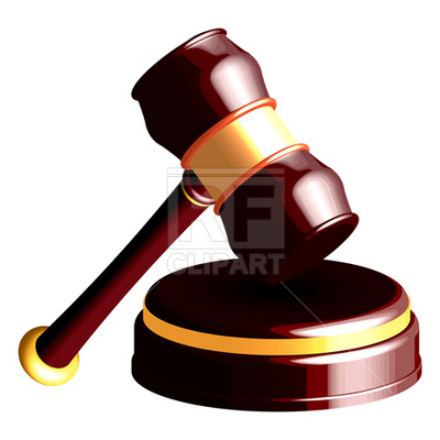 400x400 Wooden Gavel Royalty Free Vector Clip Art Image