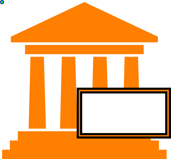 600x560 Courthouse Hot Orange Clip Art