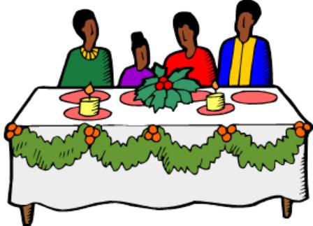 448x323 Christmas Table Clipart