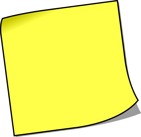 600x580 Sticky Note Clipart