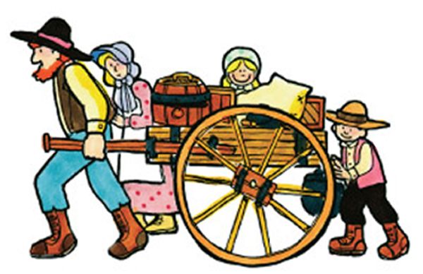 600x388 Wagon Clipart Pioneer Child 4038815