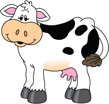 383x367 Cow Clip Art Free Cartoon Clipart Images 3