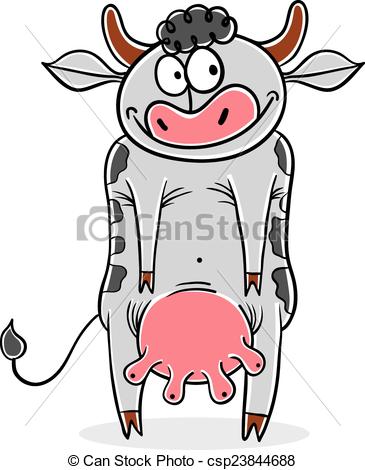 365x470 Funny Cow Vector Cartoon. Vector
