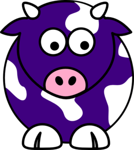 267x297 Blue Cow Clip Art