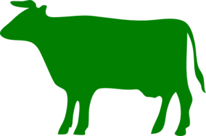 300x198 Green Cow Clip Art