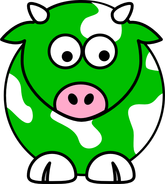534x594 Green Cow Clip Art