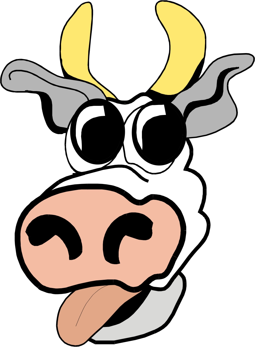 864x1177 Cartoon Cow Face