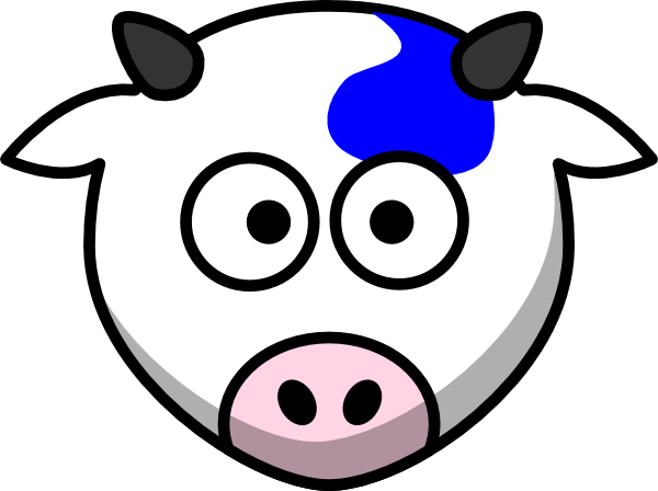 600x448 Blue Cow Clip Art
