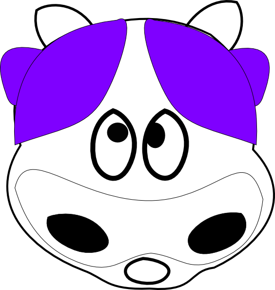 564x594 Purple Cow 2 Clip Art