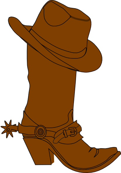 414x593 Cowboy Hat And Boot Clip Art
