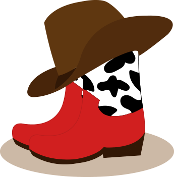 345x351 Collection Of Red Cowboy Boots Clipart High Quality, Free