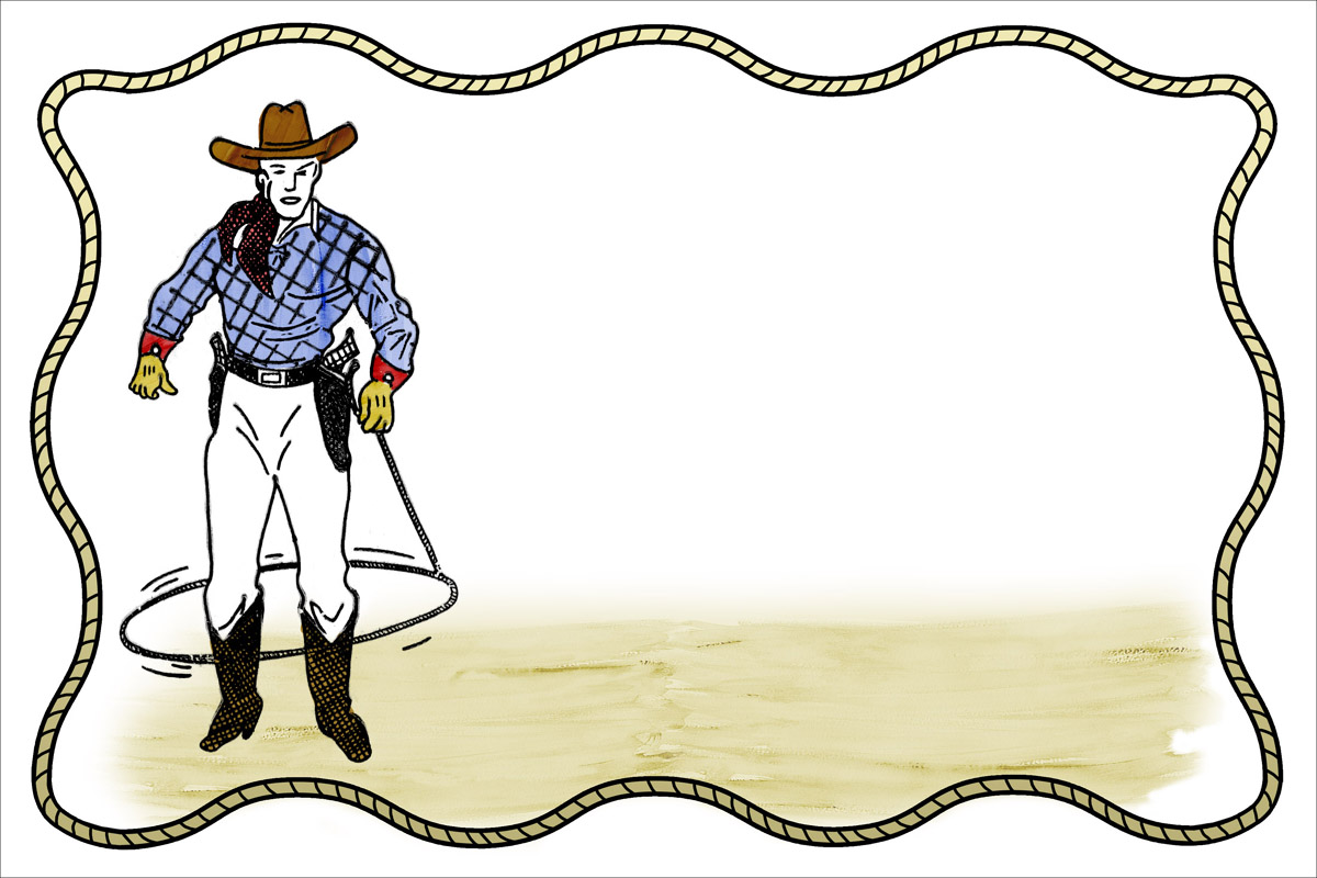 1200x800 Collection Of Cowboy Clipart Borders High Quality, Free