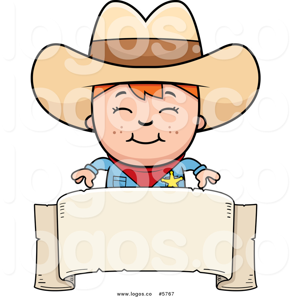 1024x1044 Royalty Free Vector Of A Logo Of A Smiling Sheriff Cowboy Kid Over