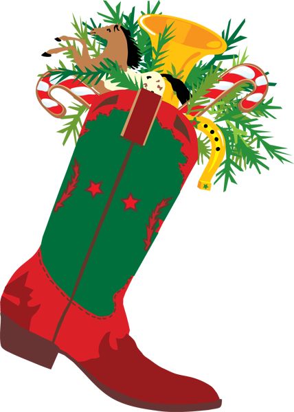 428x600 Free Cowboy Christmas Clipart