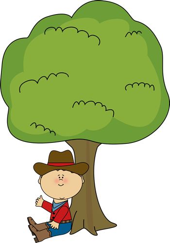 350x500 Cowboy Hugging Tree Clipart