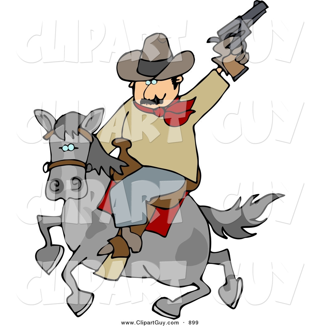 1024x1044 Cowboy On Horse Clip Art
