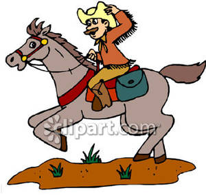300x284 Cowboy Riding A Horse
