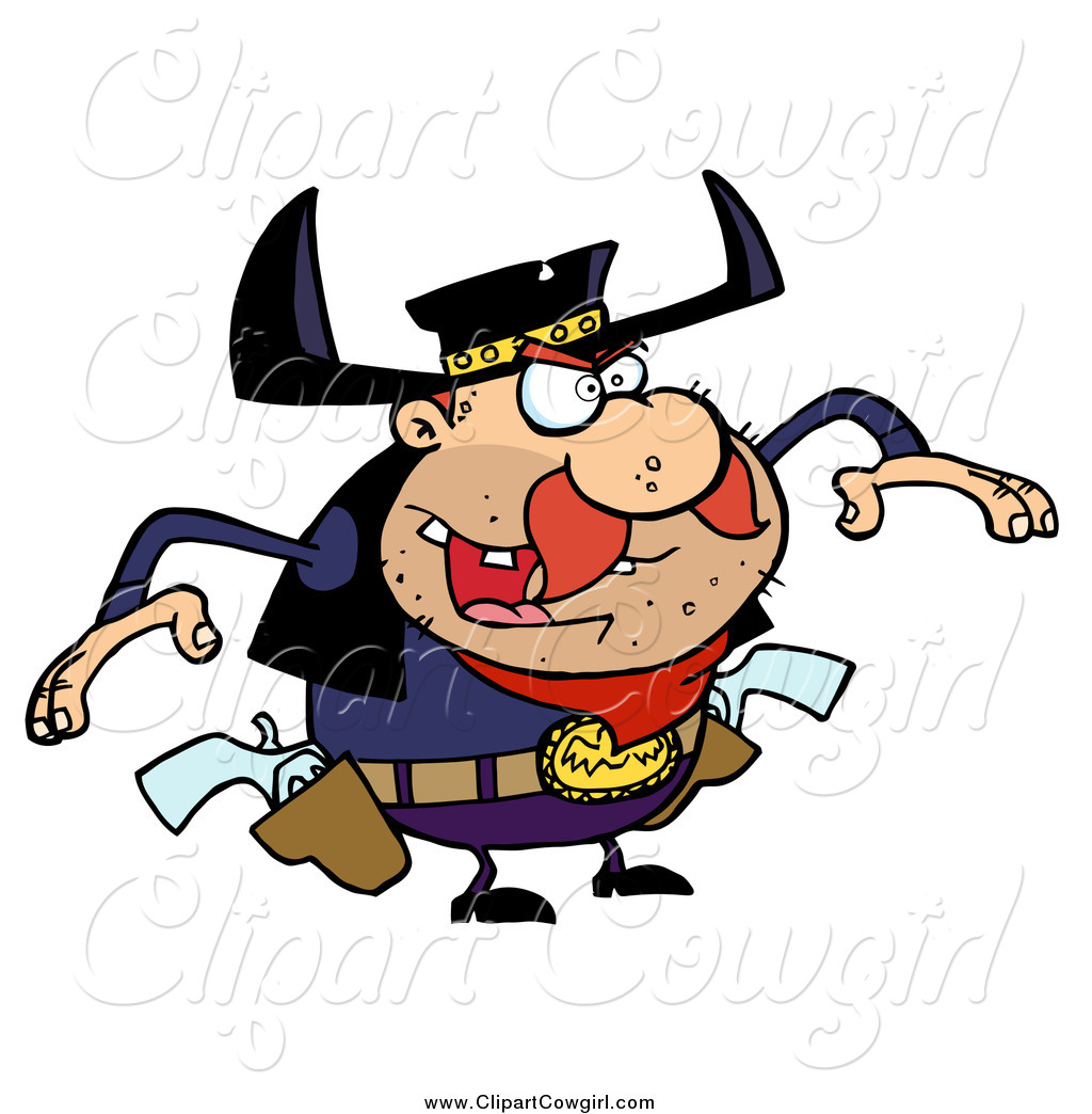 1024x1044 Clipart Of A Cowboy Outlaw Ready To Draw His Pistols By Hit Toon