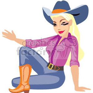 300x300 Clip Art People Cowgirls And More Related Vector Clipart