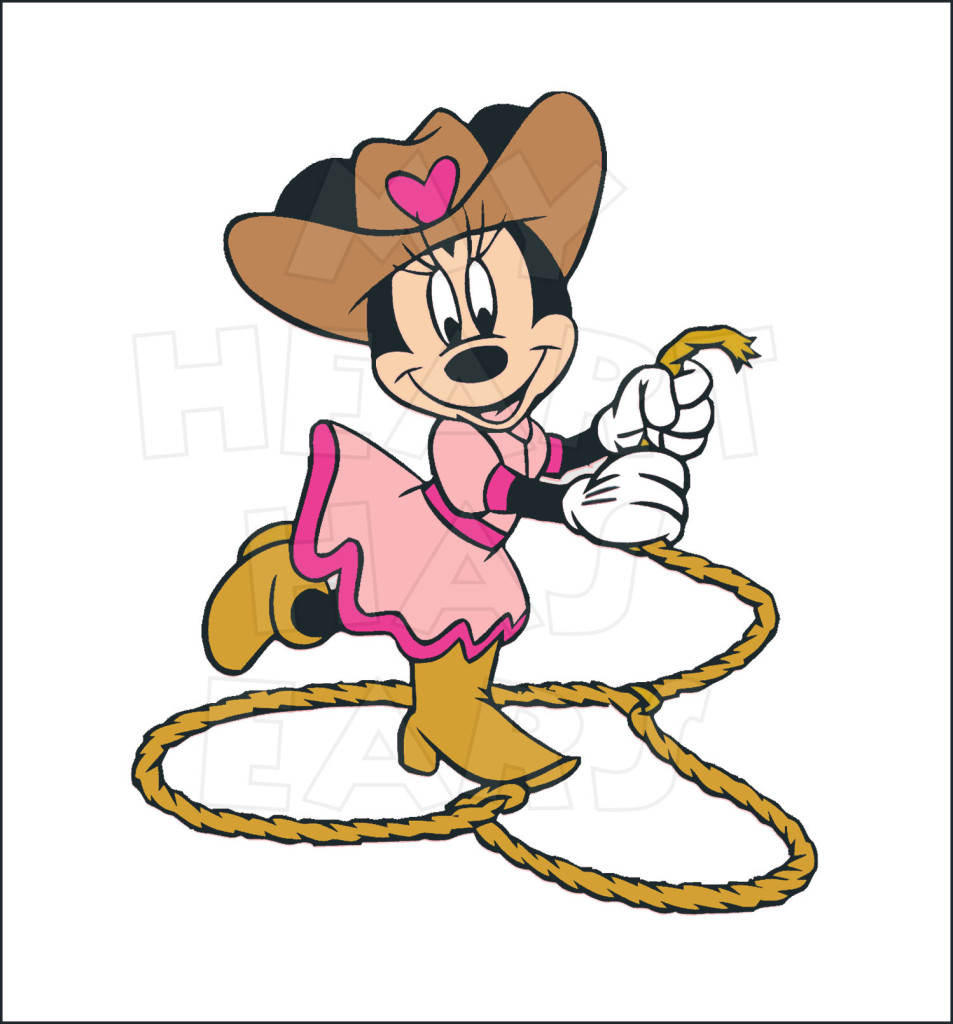 953x1024 Cowgirl Minnie Mouse Instant Download Digital Clip Art My Heart