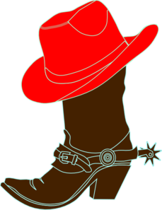 229x297 Red Cowgirl Hat And Boot Clip Art