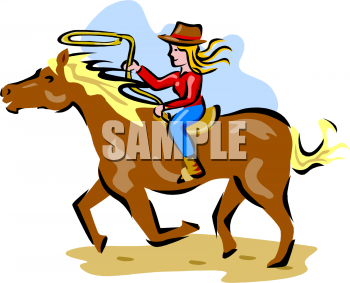 350x283 Royalty Free Cowgirl Clip Art, People Clipart