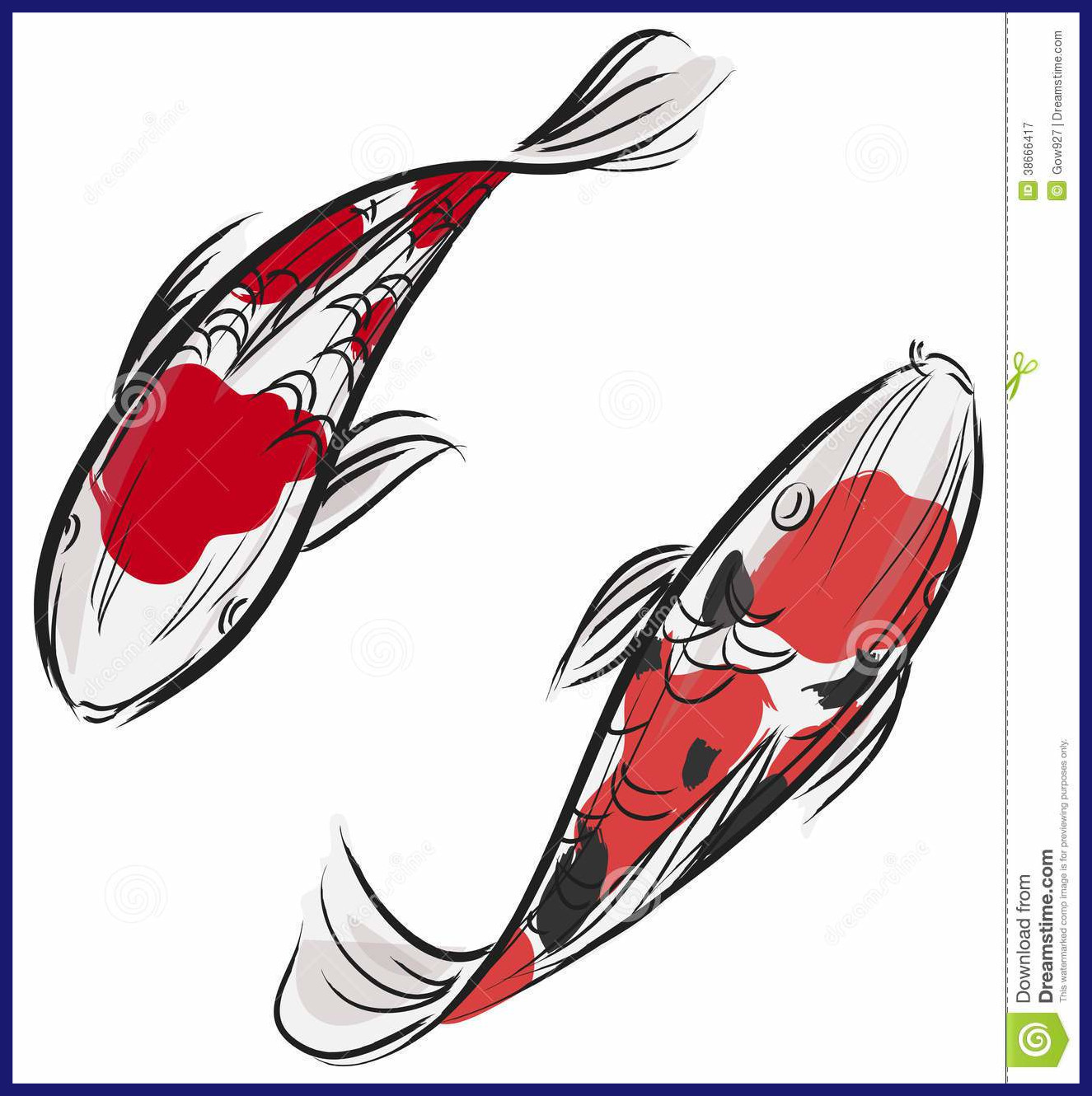 1325x1330 Unbelievable Artisic Painting Of Japanese Carp Fish Koi Stock