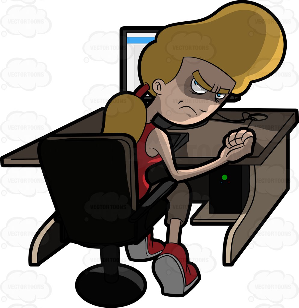 994x1024 A Woman In Front Of A Computer Looks Back At Someone That Outraged