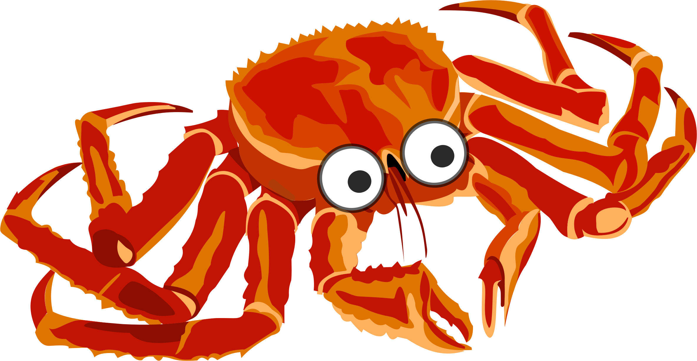 2368x1227 Cartoon Crab 2 Icons Png