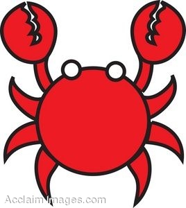 268x300 Clipart Illustration Of A Cartoon Crab