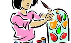 245x150 Palette And Paint Brush Line Art Free Clip Art School