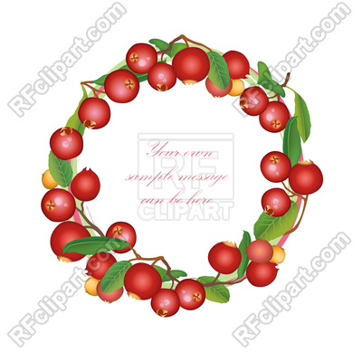 400x389 Cranberry Summer Frame Royalty Free Vector Clip Art Image