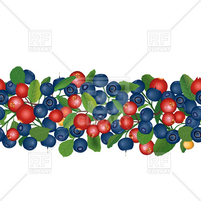 400x400 Cranberry Summer Seamless Pattern Royalty Free Vector Clip Art