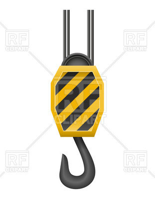 311x400 Hook Crane For Lifting Goods Royalty Free Vector Clip Art Image