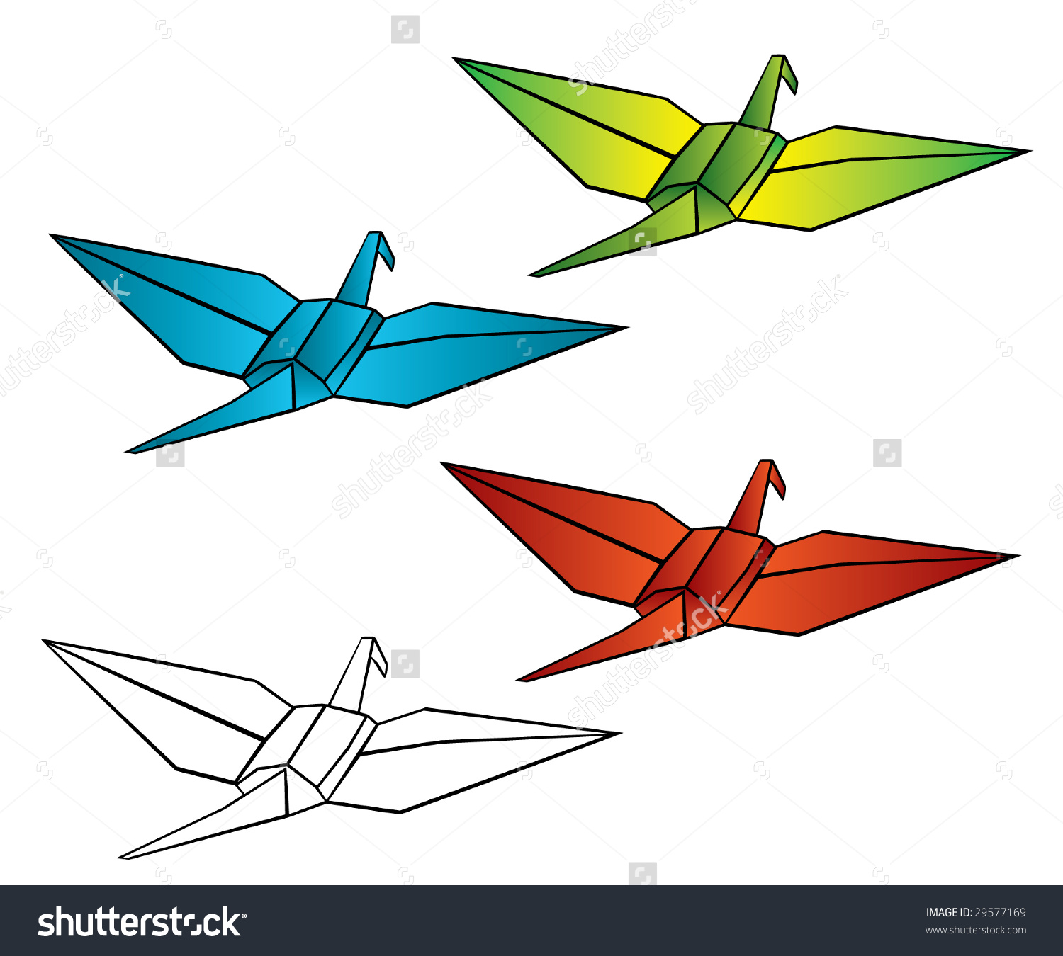 1500x1350 Clip Art Origami Crane Clip Art