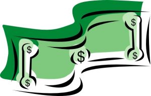 300x190 Money Bill Clipart Stylized Dollar Bill Money Clip Art Free Vector