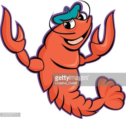 425x403 Crawfish Wearing Beret Premium Clipart