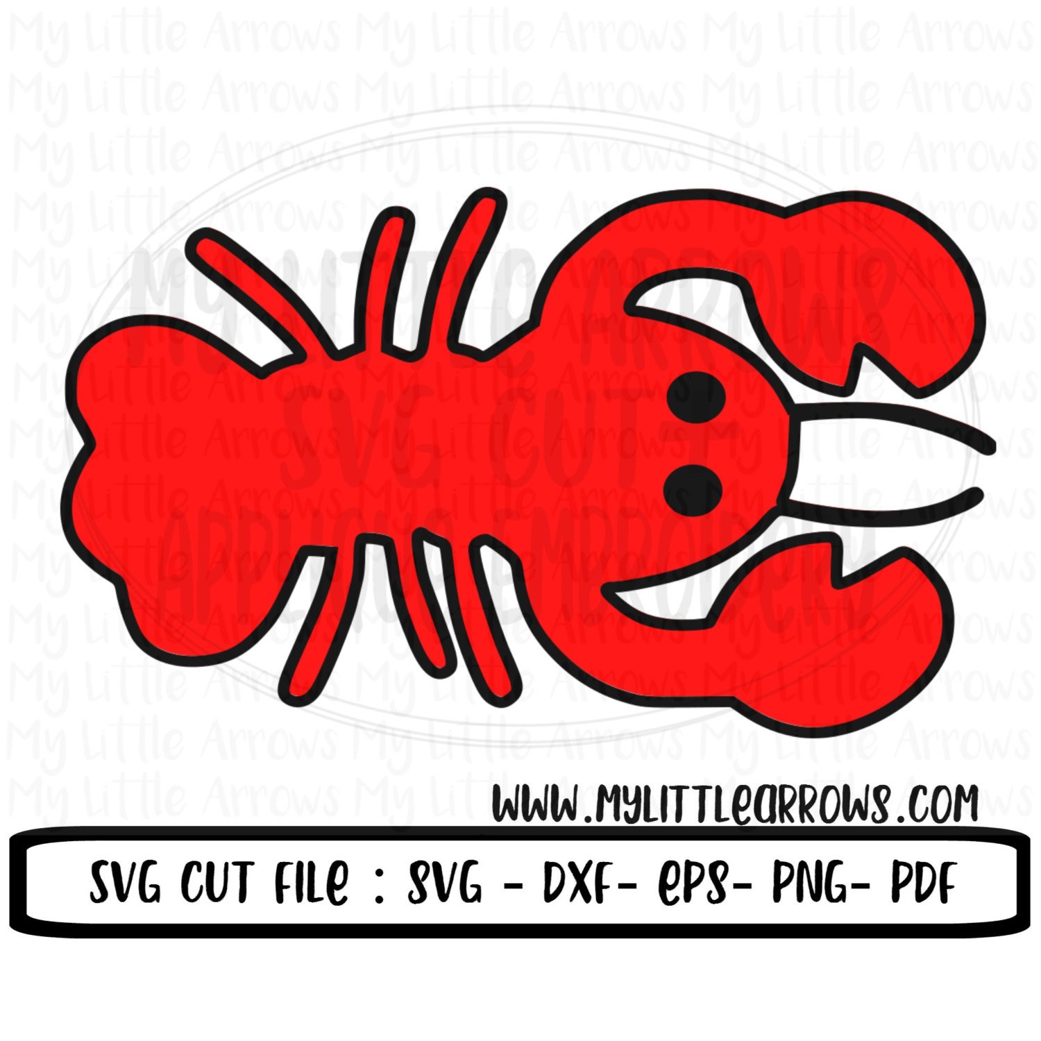 1500x1500 Cute Crawfish Svg