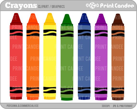 570x453 Crayons Digital Clip Art Personal And Commercial By Printcandee