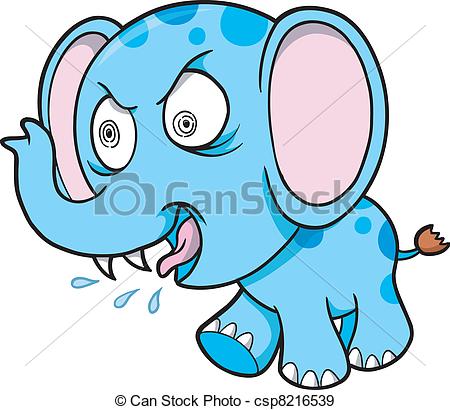 450x410 Crazy Elephant Vector Illustration Art Eps Vectors