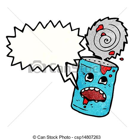 449x470 Crazy Food Can Cartoon Clip Art Vector