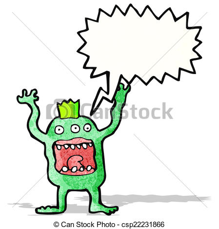 449x470 Crazy Shrieking Monster Cartoon Clip Art Vector