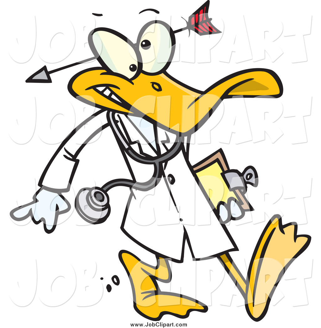 1024x1044 Job Clip Art Of A Crazy Quack Pshchiatrist Duck Walking By