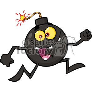 300x300 Royalty Free 10800 Royalty Free Rf Clipart Crazy Bomb Cartoon