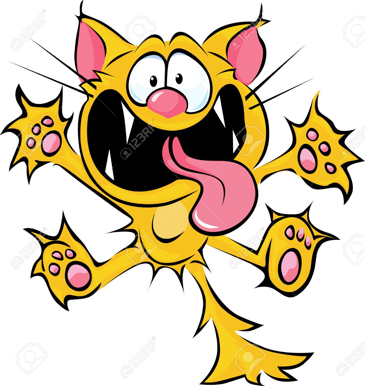 1230x1300 Cat Crazy Cartoon
